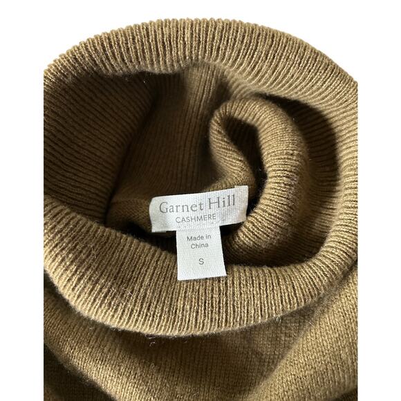 Garnet Hill Women’s Size Small 100% Cashmere Turtleneck Sweater Muted Green - Picture 6 of 7